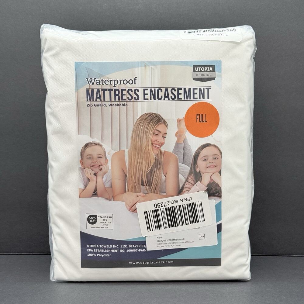 Zippered Mattress Encasement Waterproof Protector Mattress Cover Full Size